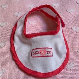 You&Me Doll bib with Velcro used nice condition